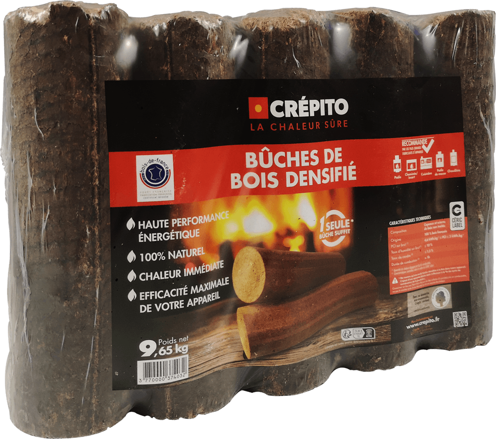 Pack de bûches compressées